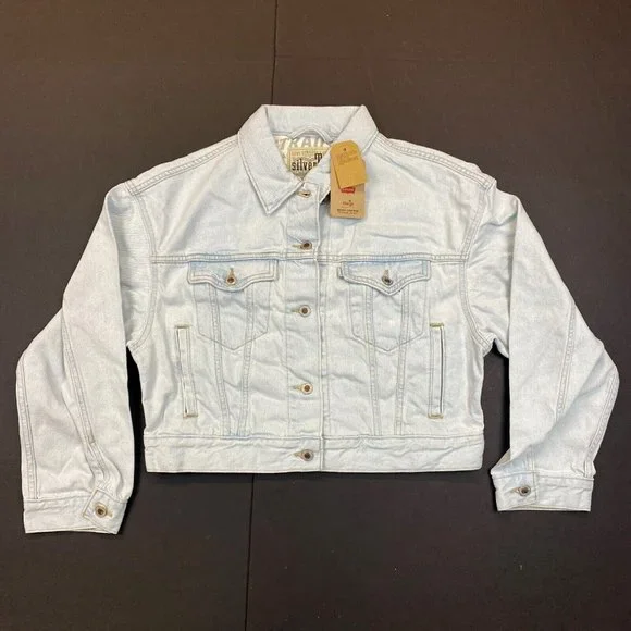 Levi's Jackets Coats Womens Levis Silvertab Cropped Trucker